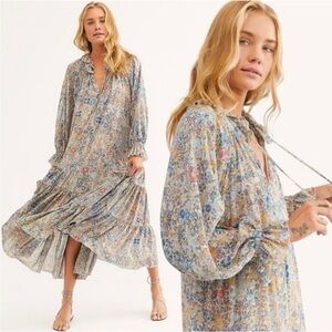 Free People Feeling Groovy Tiered Maxi Dress - Size Large